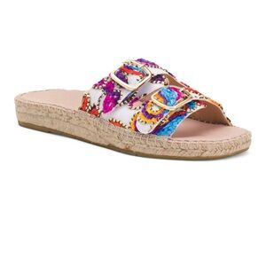 NEW‎ Maypol Espadrille Embroidered Slide Sandals Size 9.5